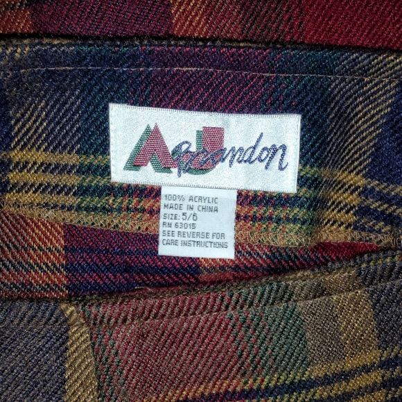 AJ Brandon Vintage Plaid Wrap Skirt - Picture 5 of 5